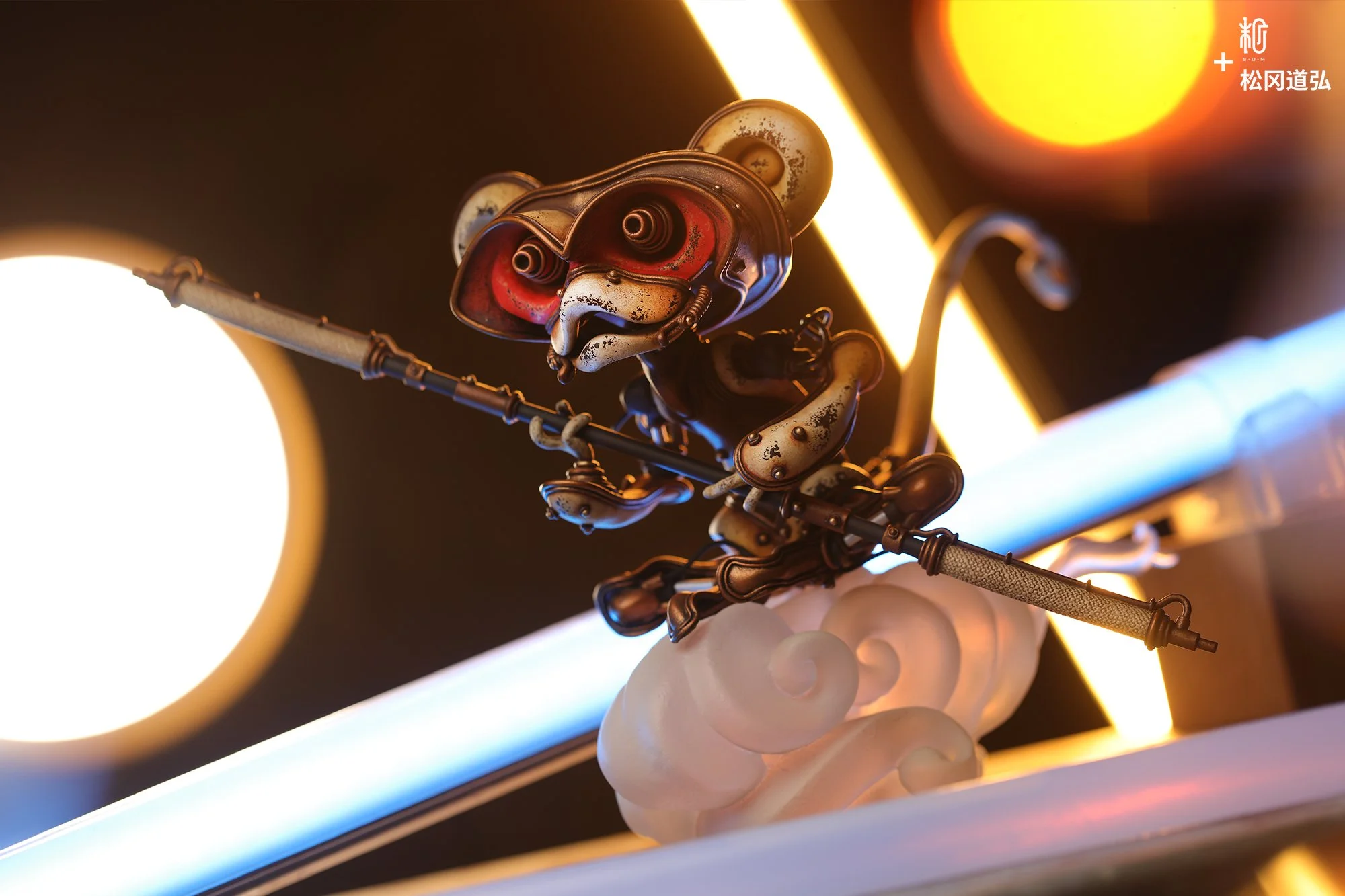 steampunk monkey wu kong resin colletibles by Michihiro Matsuoka x